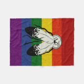 Tweedimensionaal gekleurd achtergrondeontwerp met fleece deken (Voorkant (Horizontaal))