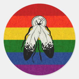 Tweedimensionaal gekleurd achtergrondeontwerp met  ronde sticker