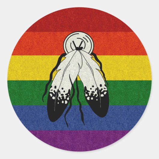 Tweedimensionaal gekleurd achtergrondeontwerp met ronde sticker (Voorkant)