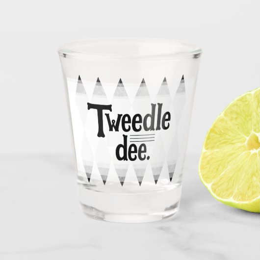 TWEEDLE DEE-bachelorette argyle-diamant Shot Glass Shot Glas (Voorkant)