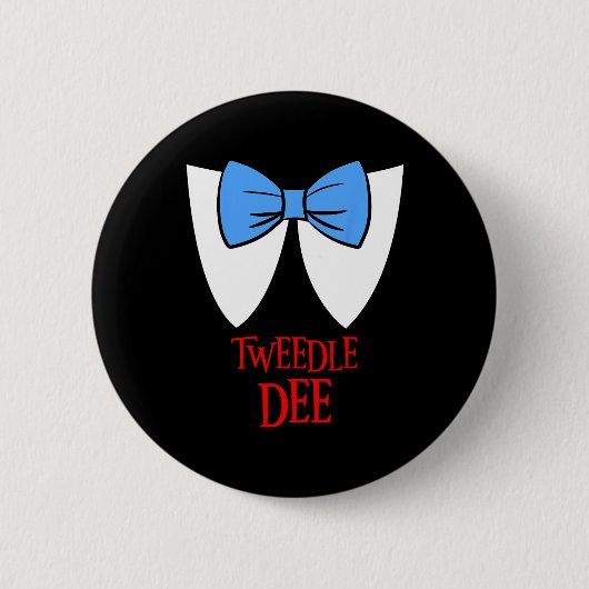 Tweedle Dee Costume Halloween Fairytale Character Ronde Button 5,7 Cm (Voorkant)