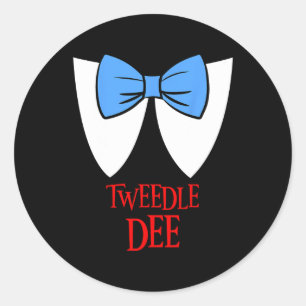 Tweedle Dee Costume Halloween Fairytale Character Ronde Sticker