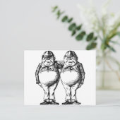 Tweedle Dee en Tweedle Dum Briefkaart (Staand voorkant)