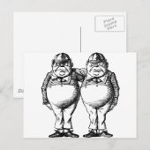 Tweedle Dee en Tweedle Dum Briefkaart (Voorkant / Achterkant)