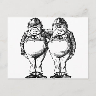 Tweedle Dee en Tweedle Dum Briefkaart