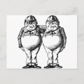 Tweedle Dee en Tweedle Dum Briefkaart (Voorkant)