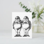 Tweedle Dee en Tweedle Dum Briefkaart (Staand voorkant)