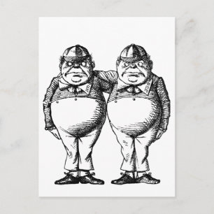 Tweedle Dee en Tweedle Dum Briefkaart