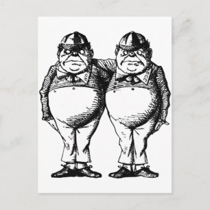 Tweedle Dee en Tweedle Dum Briefkaart
