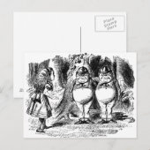 Tweedle Dee en Tweedle Dum Briefkaart (Voorkant / Achterkant)