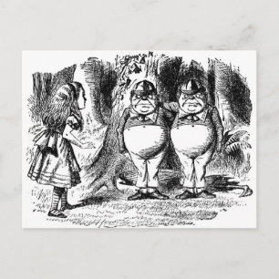 Tweedle Dee en Tweedle Dum Briefkaart