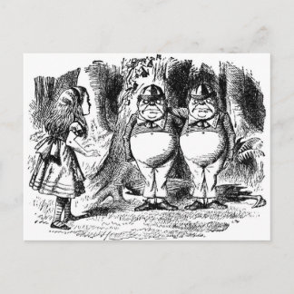 Tweedle Dee en Tweedle Dum Briefkaart