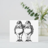 Tweedle Dee en Tweedle Dum Briefkaart (Staand voorkant)
