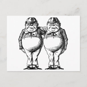 Tweedle Dee en Tweedle Dum Briefkaart
