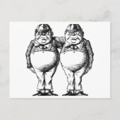 Tweedle Dee en Tweedle Dum Briefkaart (Voorkant)