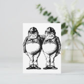 Tweedle Dee en Tweedle Dum Inked Briefkaart (Staand voorkant)