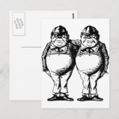 Tweedle Dee en Tweedle Dum Inked Briefkaart (Voorkant / Achterkant)