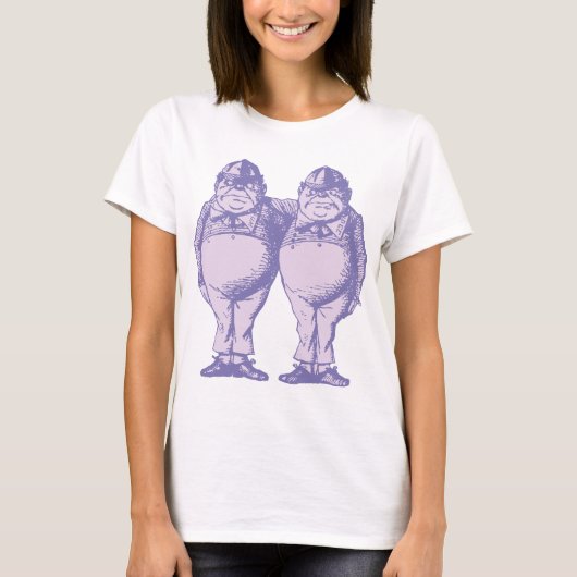 Tweedle Dee en Tweedle Dum Inked Lavender T-shirt (Voorkant)