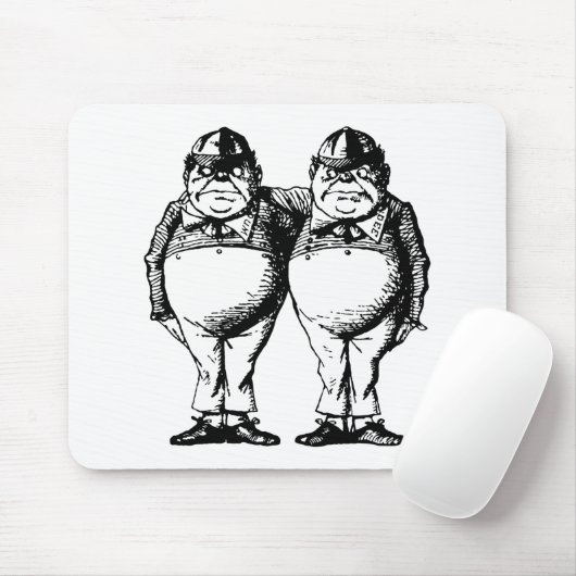 Tweedle Dee en Tweedle Dum Inked Muismat (Met muis)