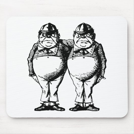 Tweedle Dee en Tweedle Dum Inked Muismat (Voorkant)