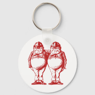 Tweedle Dee en Tweedle Dum Inked Red Sleutelhanger