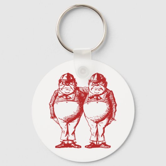 Tweedle Dee en Tweedle Dum Inked Red Sleutelhanger (Voorkant)