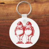 Tweedle Dee en Tweedle Dum Inked Red Sleutelhanger (Voorkant)