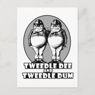 Tweedle Dee en Tweedle Dum Logo Briefkaart