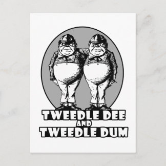Tweedle Dee en Tweedle Dum Logo Briefkaart