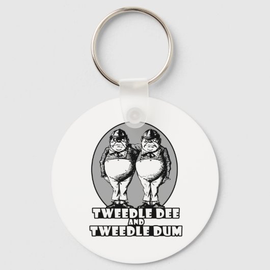 Tweedle Dee en Tweedle Dum Logo Sleutelhanger (Voorkant)