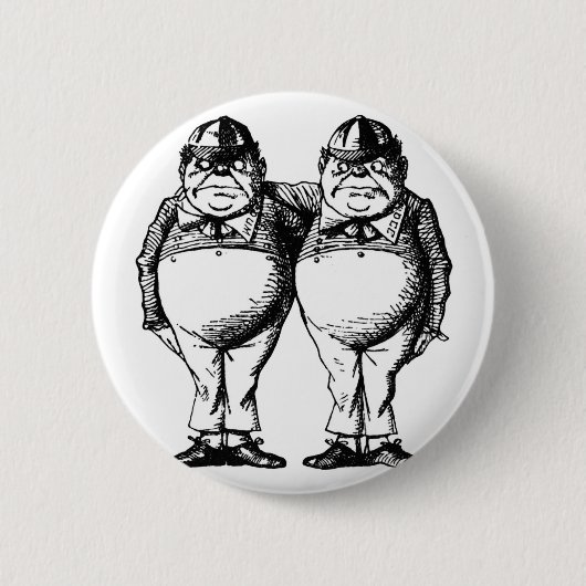 Tweedle Dee en Tweedle Dum Ronde Button 5,7 Cm (Voorkant)