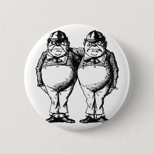 Tweedle Dee en Tweedle Dum Ronde Button 5,7 Cm