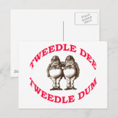 Tweedle Dee & Tweedle Dum Briefkaart (Voorkant / Achterkant)