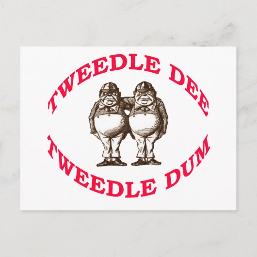 Tweedle Dee & Tweedle Dum Briefkaart (Voorkant)