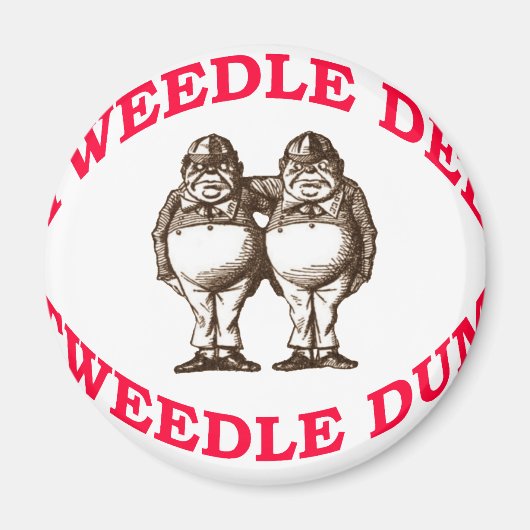 Tweedle Dee & Tweedle Dum Magneet (Voorkant)