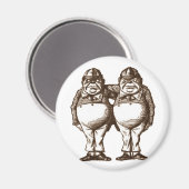 Tweedle Dee & Tweedle Dum Sepia Magneet (Voorkant / Achterkant)