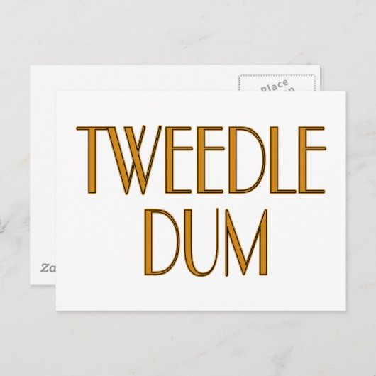 Tweedle Dum Briefkaart (Voorkant / Achterkant)