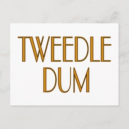 Tweedle Dum Briefkaart (Voorkant)