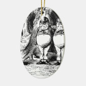 Tweedle Dum en Tweedle Dee Keramisch Ornament (Links)