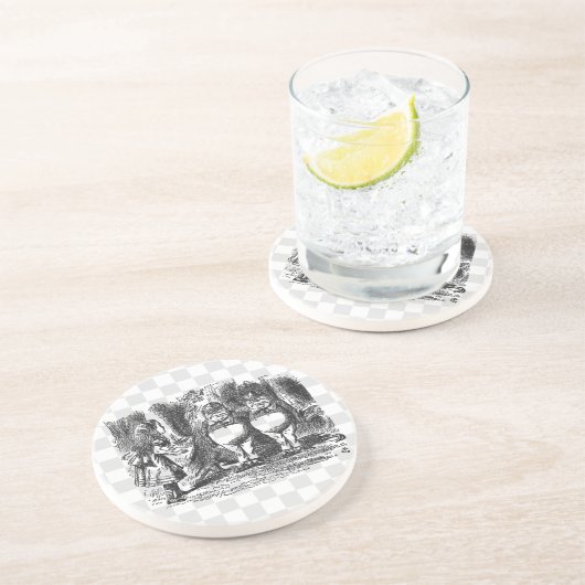 Tweedle Dum en Tweedle Dee Zandsteen Onderzetter (Zijkant)