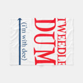 Tweedle Dum I'm With Dee - Het luie stel Halloween Fleece Deken (Voorkant (Horizontaal))