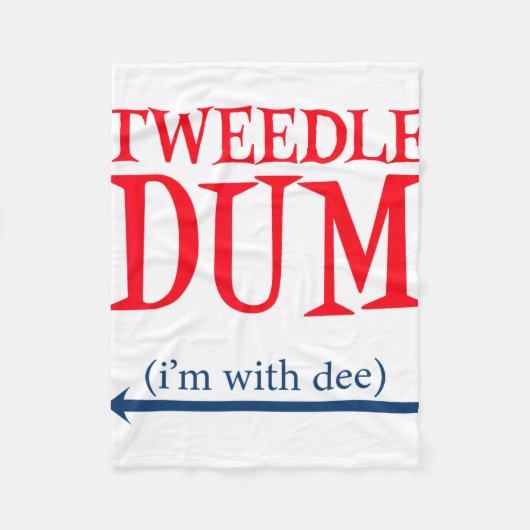 Tweedle Dum I'm With Dee - Het luie stel Halloween Fleece Deken (Voorkant)