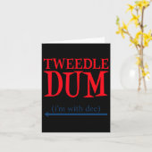 Tweedle Dum I'm With Dee - Het luie stel Halloween Kaart (Gele Bloem)