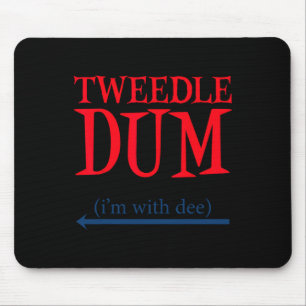 Tweedle Dum I'm With Dee - Het luie stel Halloween Muismat