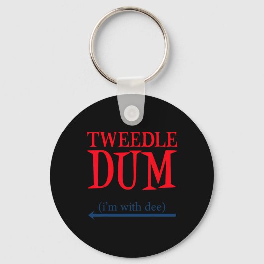 Tweedle Dum I'm With Dee - Het luie stel Halloween Sleutelhanger (Voorkant)