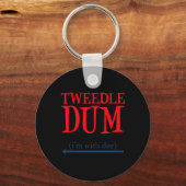 Tweedle Dum I'm With Dee - Het luie stel Halloween Sleutelhanger (Voorkant)