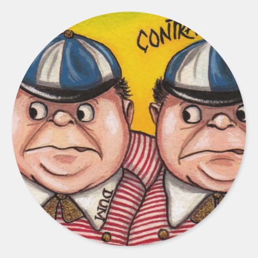 TWEEDLEDEE & DUM Alice in Wonderland Sticker (Voorkant)