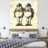 Tweedledee en Tweedledum Alice in Wonderland Canvas Afdruk (Insitu (Slaapkamer))