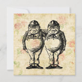Tweedledee en Tweedledum Alice in Wonderland Feestdagenkaart (Voorkant)