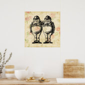 Tweedledee en Tweedledum Alice in Wonderland Poster (Keuken)